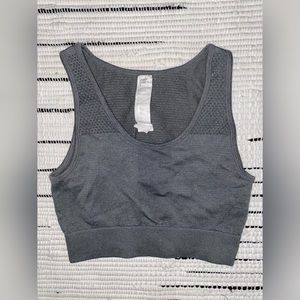 Fabletics medium gray midi seamless bra